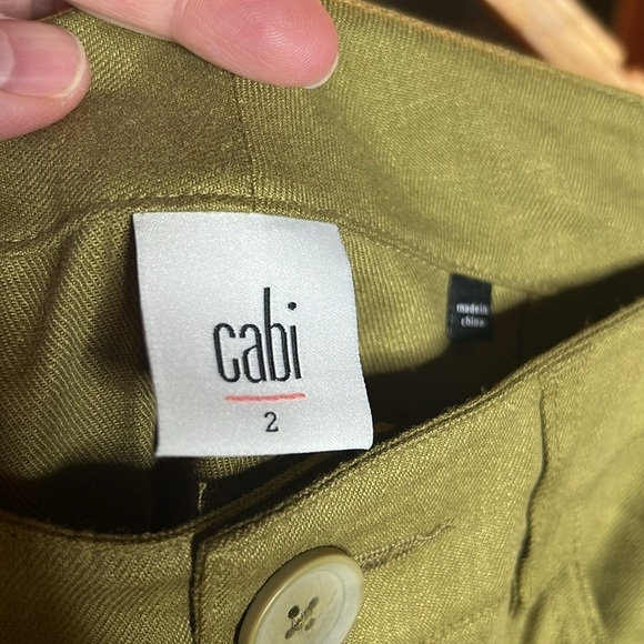 CABI Charlie Olive Green Linen Pant Style 5314 Size 2 NWOT - Picture 10 of 10
